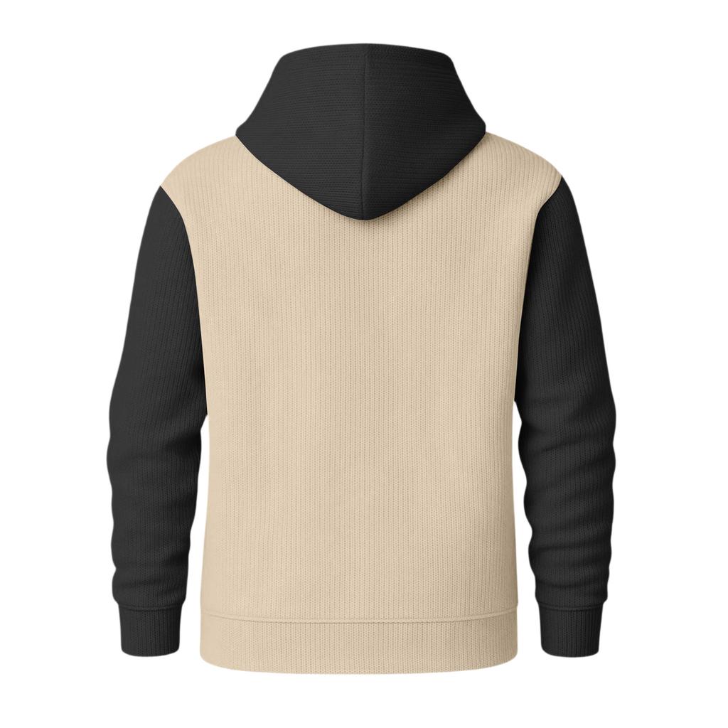 Men's Knit Hooded Sweatshirt Casual Long-Sleeve Sweatshirt