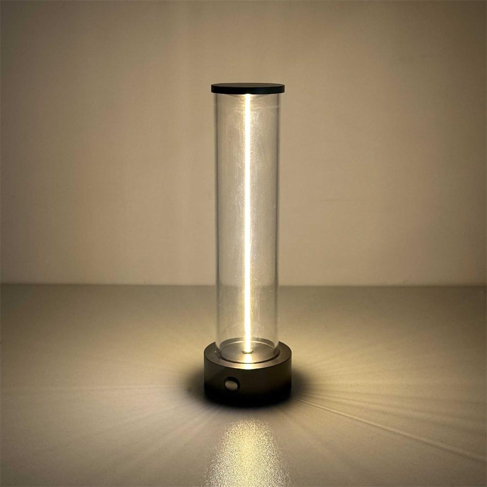 Modern Minimalist LED Rechargeable Line Night Light Bedroom Bedside Touch USB Rechargeable Ambient Table Lamp Creative Gift