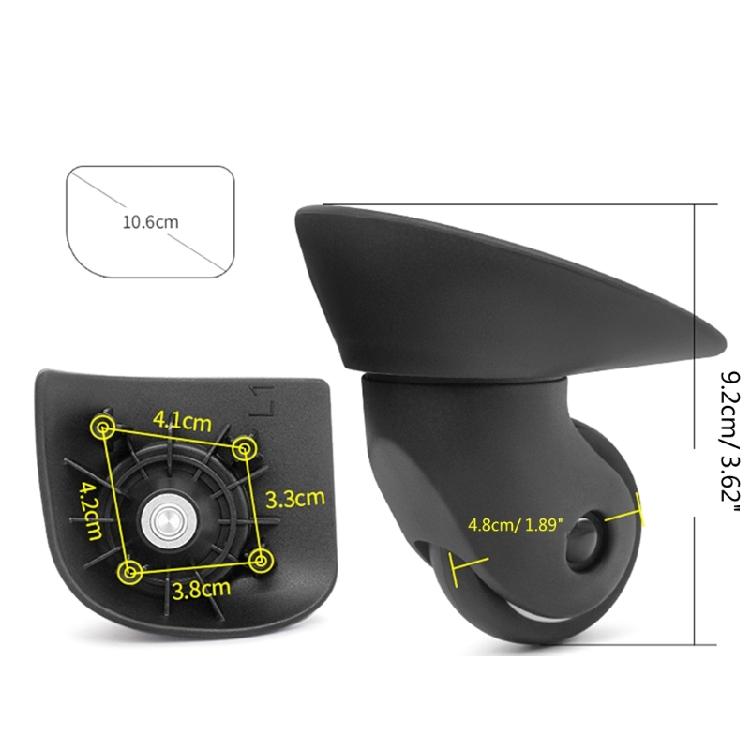 1 Pair Trolley Case Wheels Replacement Luggage Swivels Accessories for Travel
