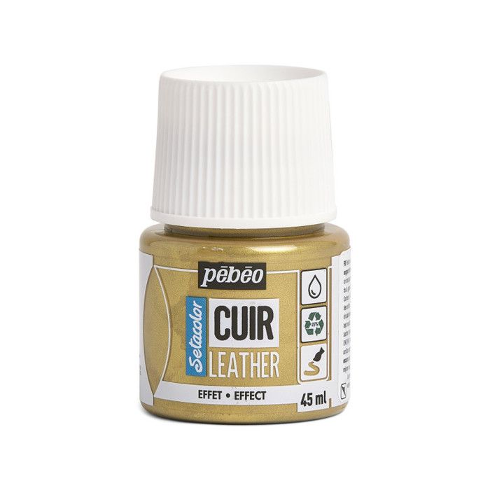 Leather Paint - PEBEO - Setacolor - Golden Metal - 45 Ml