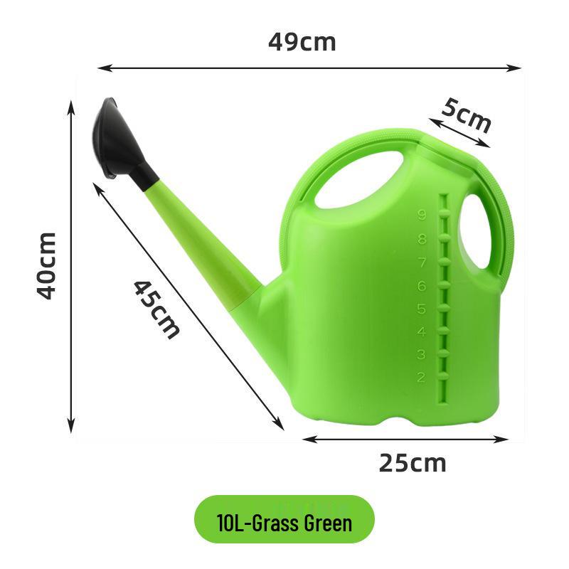 Large Capacity Long Spout Plastic Watering Can for Flowers and Vegetables