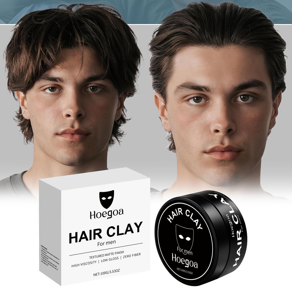 100g Herren Styling Clay, Natürliches Volumen und Matte Textur für Haarstyling und Formgebung