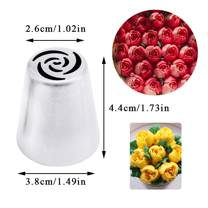 10 Styles Russian Tulip Icing Piping Nozzles Stainless Steel Flower Cream Pastry Tip Kitchen Cupcake Cake Decorating Tools