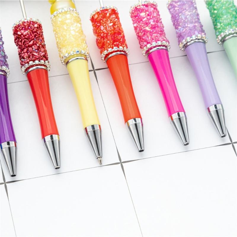 Beadable Ballpoint Pen Rhinestones Ballpoint Pen Funny Writing Pen for Boy Girl Kid Class Reward Birthday Party Favor