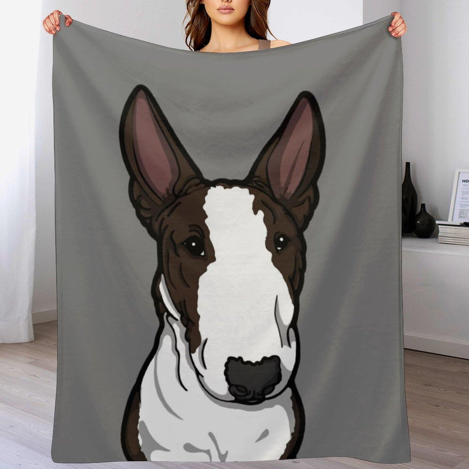 Frank The English Bull Terrier Throw Blanket Bed covers Designers Large sofa bed Blankets 102x76cm(40x30in)