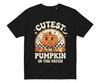 Cutest Pumpkin In The Patch Halloween Black T Shirt Gift For Friends