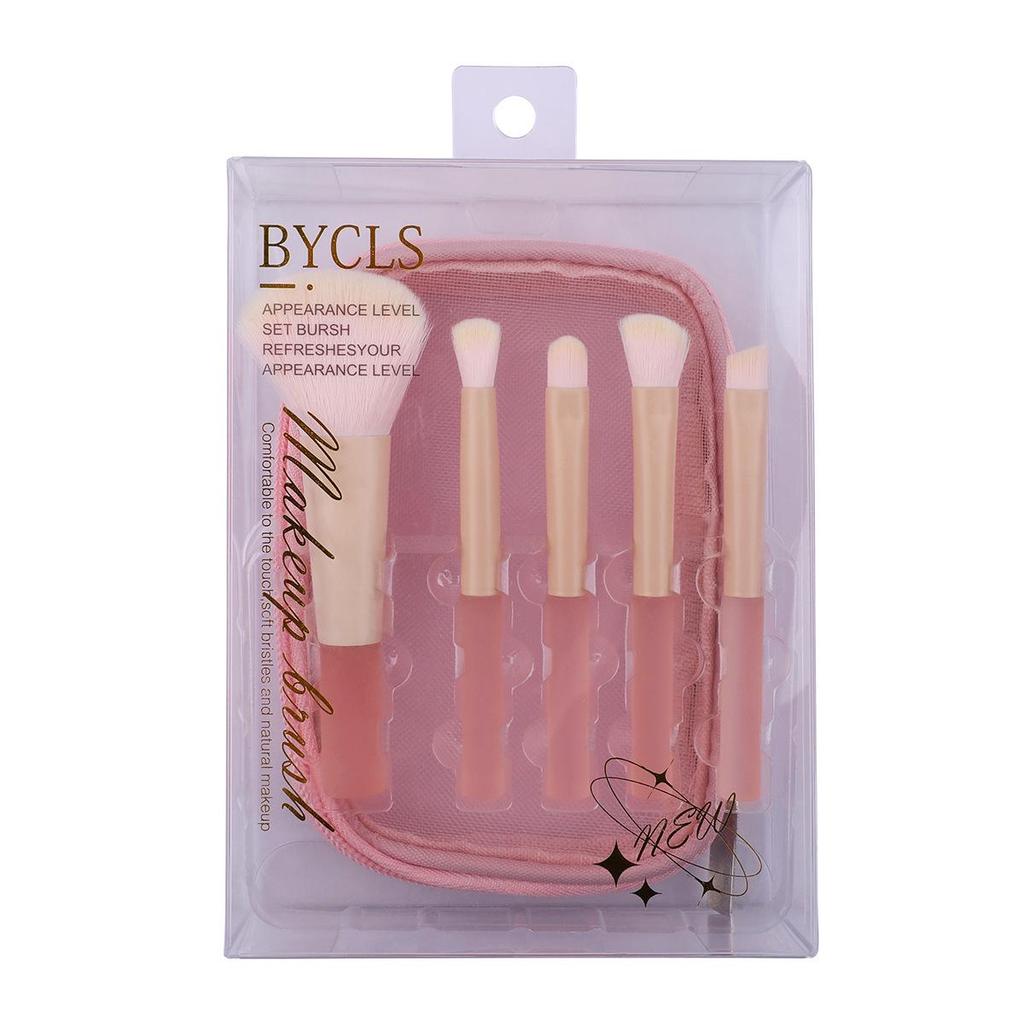 Mini 10-Piece Candy Makeup Brush Set: Stippling, Powder, Highlight, Eyeshadow