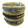 Les Trésors De Lily [N8251] - Designer Bracelet 'Katmandou' Gray Black Gold
