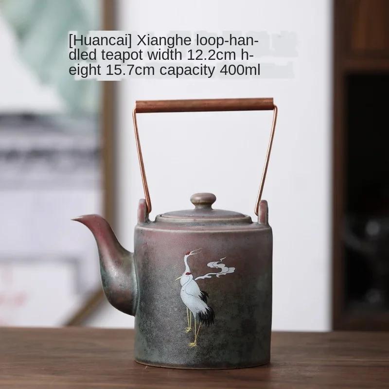 

Chengxiang Ti Liang Hu Kiln Coarse Pottery Tea Dan Hu Liang Shui Hu Retro Minimalist Teapot Gantry Old Pot Ceramic Tea Pot