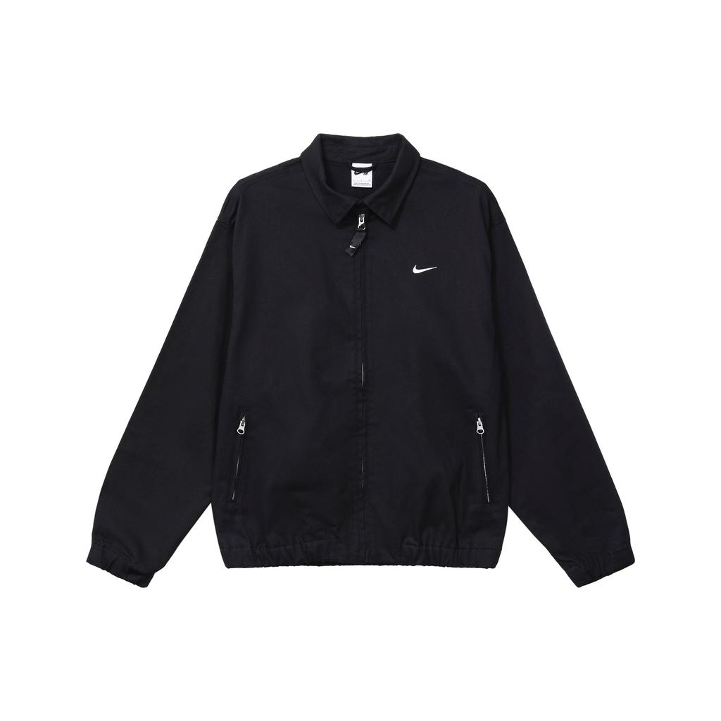 Nike Solid Color Logo Casual Collar Jacket Unisex Jackets Black DQ6335-010