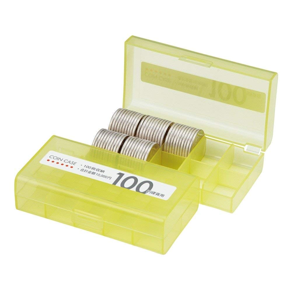 

Open coin case holds 100 100 yen set of 2 coins,