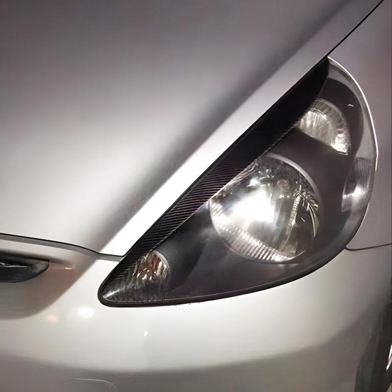 Real Carbon Fiber Car Headlight Eyelid Cover for Honda FIT Jazz 2001 - 2007 GD3 Front Lamp Eyebrows Decorative Sticker GD1