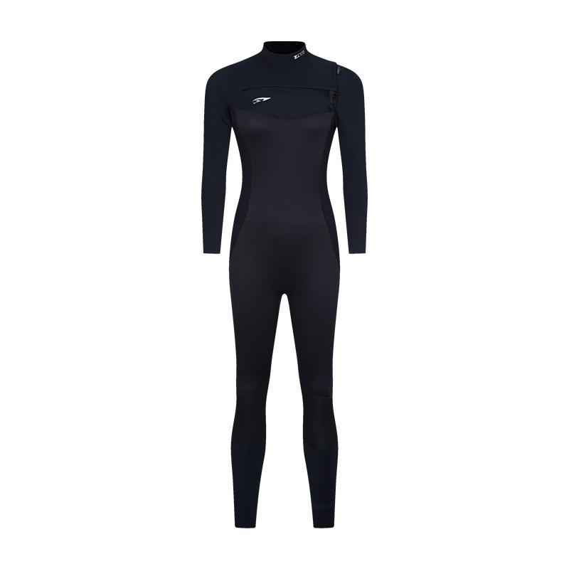 

2/3Mm One-piece Horizontal Zipper Wetsuit Warm Men s and Women s Super Elastic CR Long-sleeved Diving Surf Suit Wetsuit 2XL