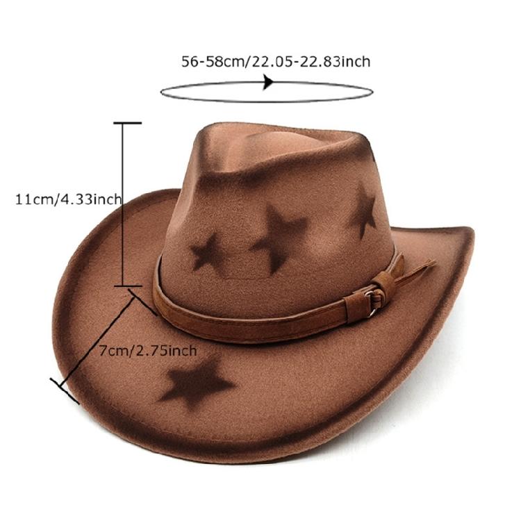 Sternverzierter Homburg Maillard Styling Hut Geschenke für Freund Hut Breiter Rand Unisex Tragbar für Treffen Foto Requisiten