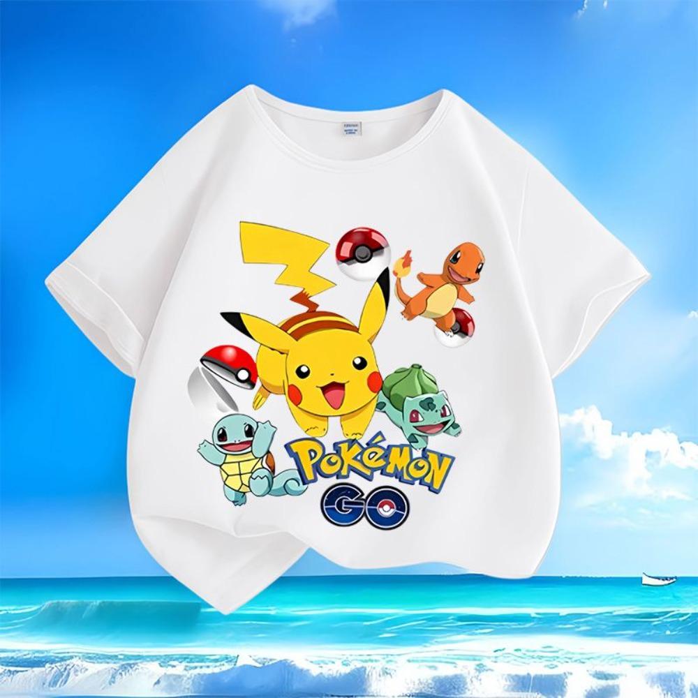 Character print summer children's short sleeved T-shirt round neck versatile