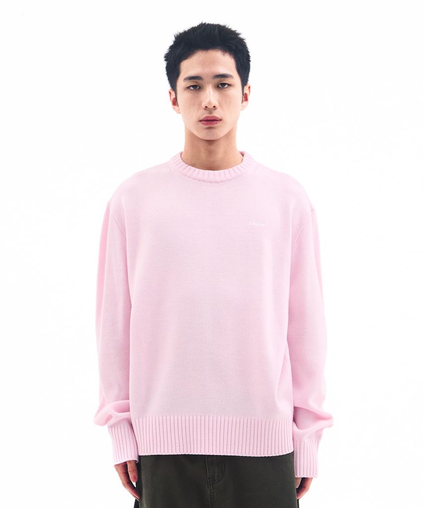 AMES-WORLDWIDE Basic Small Logo Knit Pink