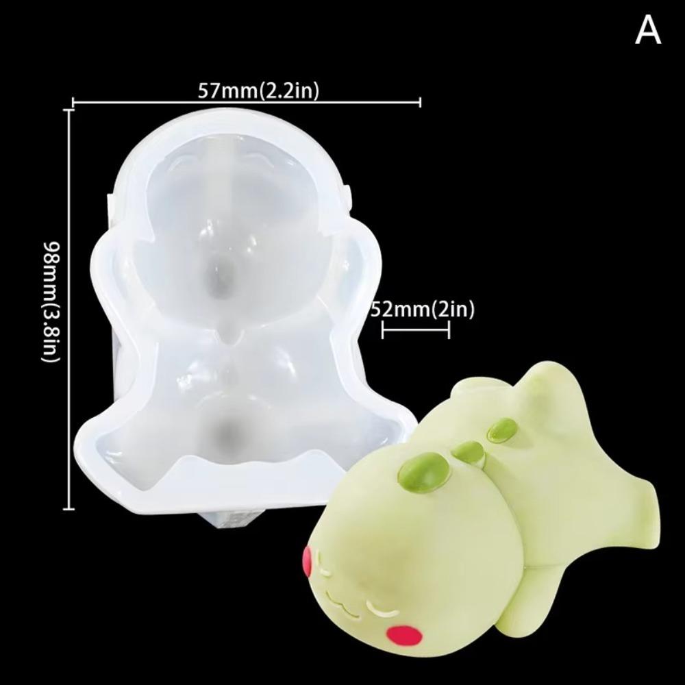 New Portable Milk Pudding Silicone Mold DIY Kitty Custard Mold Lying Dragon Cartoon Jelly Cake Molds