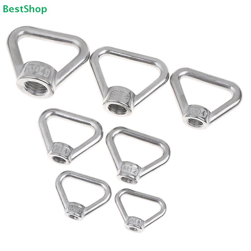 Stainless Steel Triangle Lifting Eye Nuts,Multiple Sizes for Rigging,Machinery & Hardware Projects(M8 M10 M12 M14 M16 M20 M24)