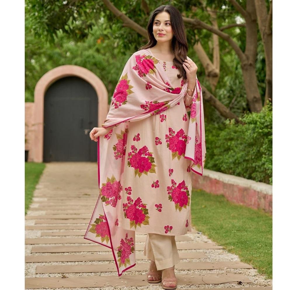 Women Designer Party Wear Kurta Pant Dupatta Set Indian Bollywood Top Tunic Kurti Suit