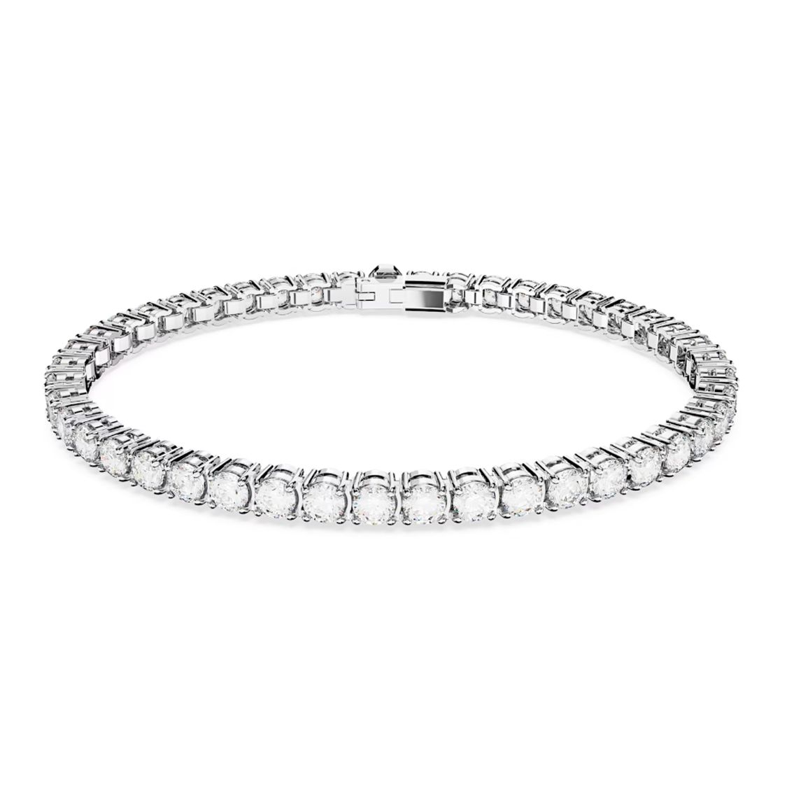 Swarovski Matrix Tennis Round Cut Bracelet Women bracelet Silver 5648936 Box (Random Color),S