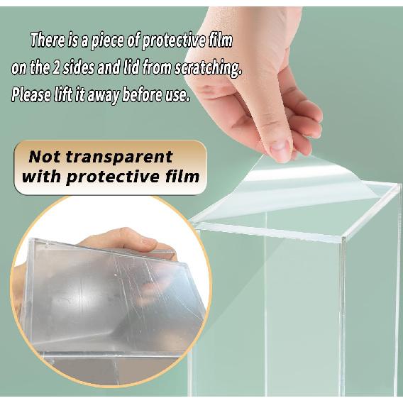 Dryer Sheet Holder Sheets Container Transparent 5 mm Thickness Acrylic Box with Lid Clear Dryer Sheet Dispenser for Laundry Organization and Storage