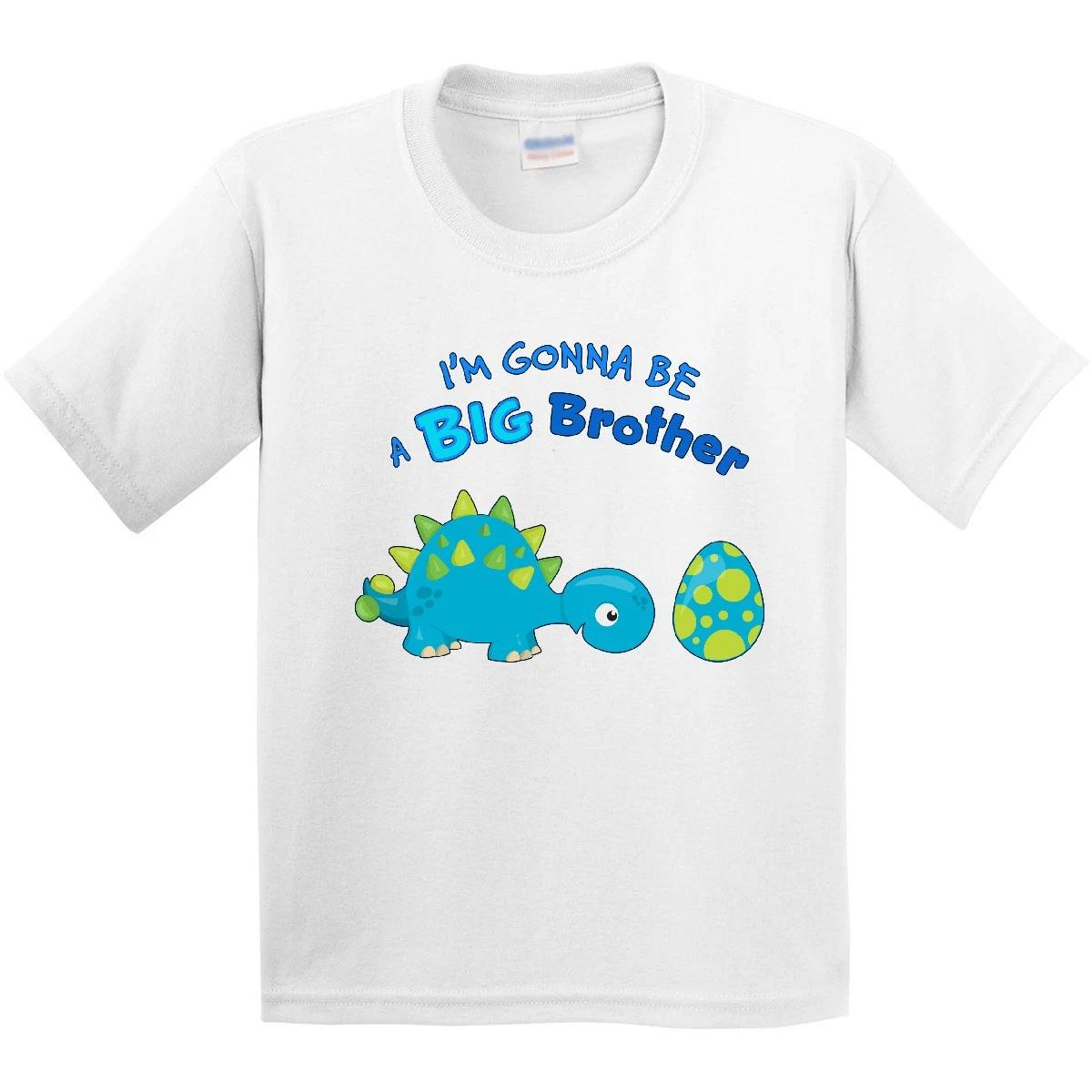 Inktastic Happy Dinosaur Future Big Brother Youth kids boys T-Shirt Announcet Siblings 110