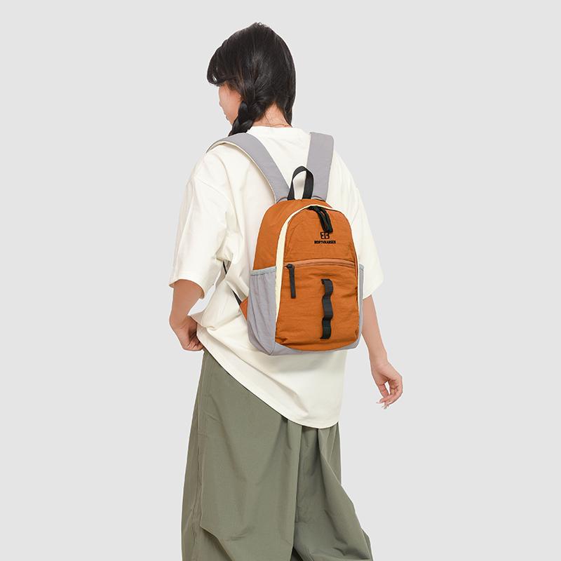 Contrast Color Student Schoolbag Women's Backpack Travel Bag