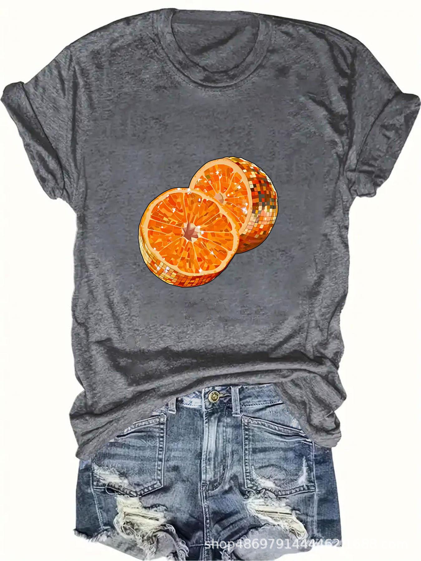 

Women s Fashion Round Neck T-Shirt for International Trade M темно-серого