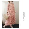 Round Neck Long Sleeve Loose Apparent Big Swing A-line Dress