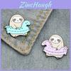 Charming Cartoon Sloth Enamel Pin In Mint Green Ideal For Stylish Lapel Accessories