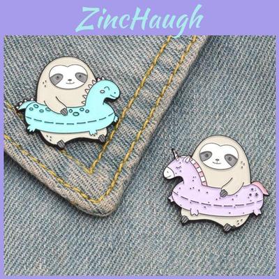 Charming Cartoon Sloth Enamel Pin In Mint Green Ideal For Stylish Lapel Accessories
