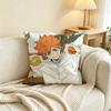Anime H-Haikyuu Shoyo Hinata Square Double-Sided printed Pillow Case Bedroom Bedside Pillow Sofa Cushion Cover