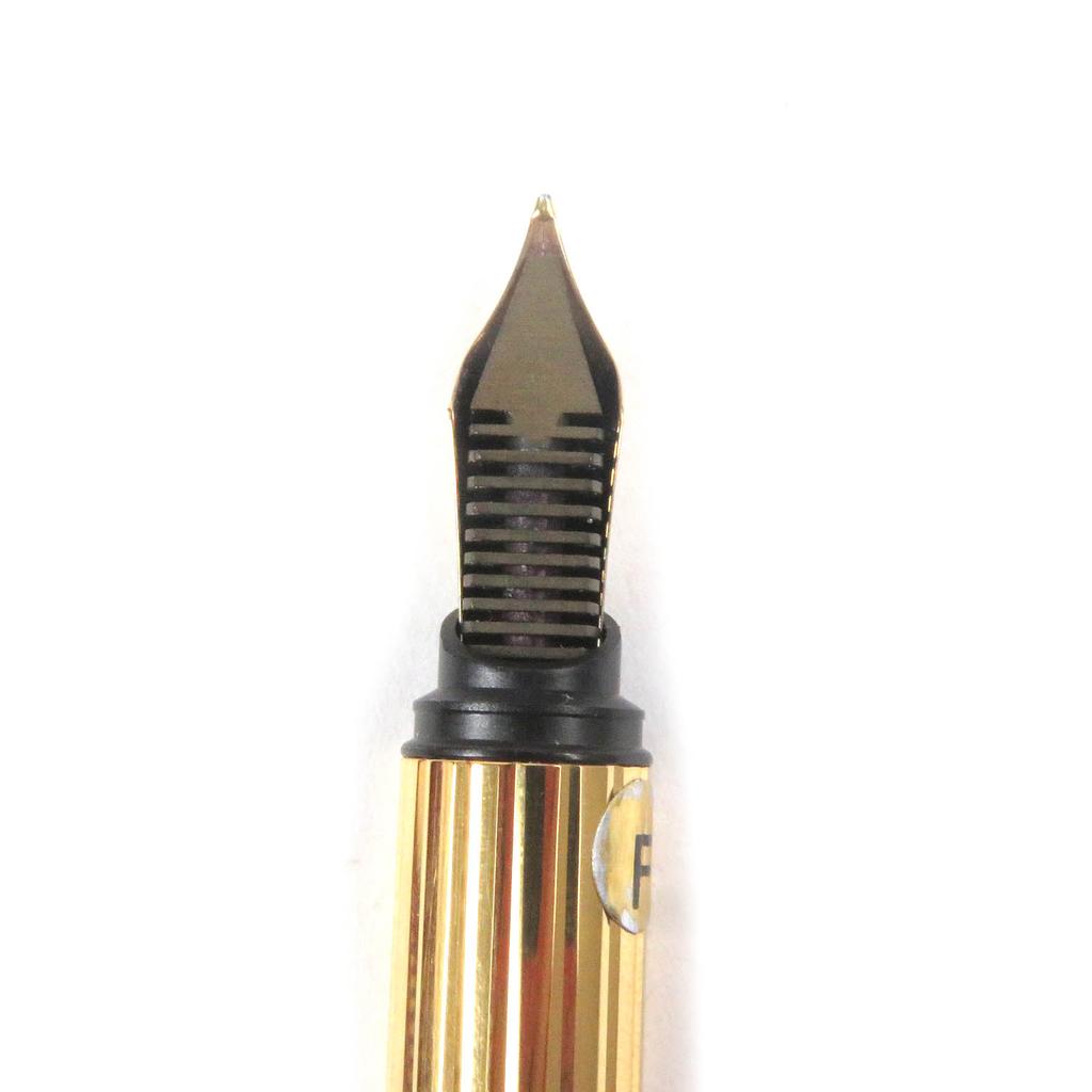 Excellent Cartier fountain pen PANTHERE Must de Cartier Cap Type Gold silver18K  Used