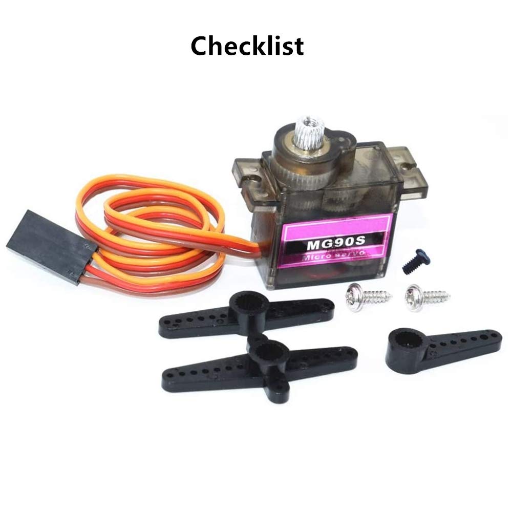 ICQUANZX 3Pcs MG90S Metal Geared Micro Servo Motor for RC Helicopter Airplane Car Boat