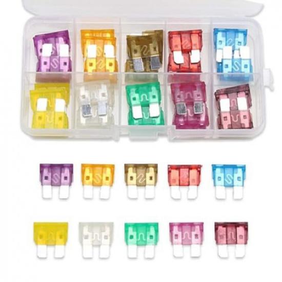 Transparent Cover for Added Safety 50PCS Car Fuses Assortment Kit 2A 35A