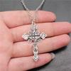 Betendes Kreuz Religiöses Amulett Anhänger Antike Bronze Metall Freund Halskette Neuankunft Geschenk