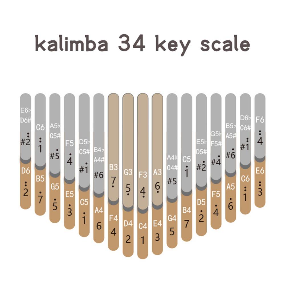 Kalimba Musical Keyboard Beginner Kalimbas Professional Scale Musical Instruments Wood Fingers Piano Accessories Keyboard Musical Instrument