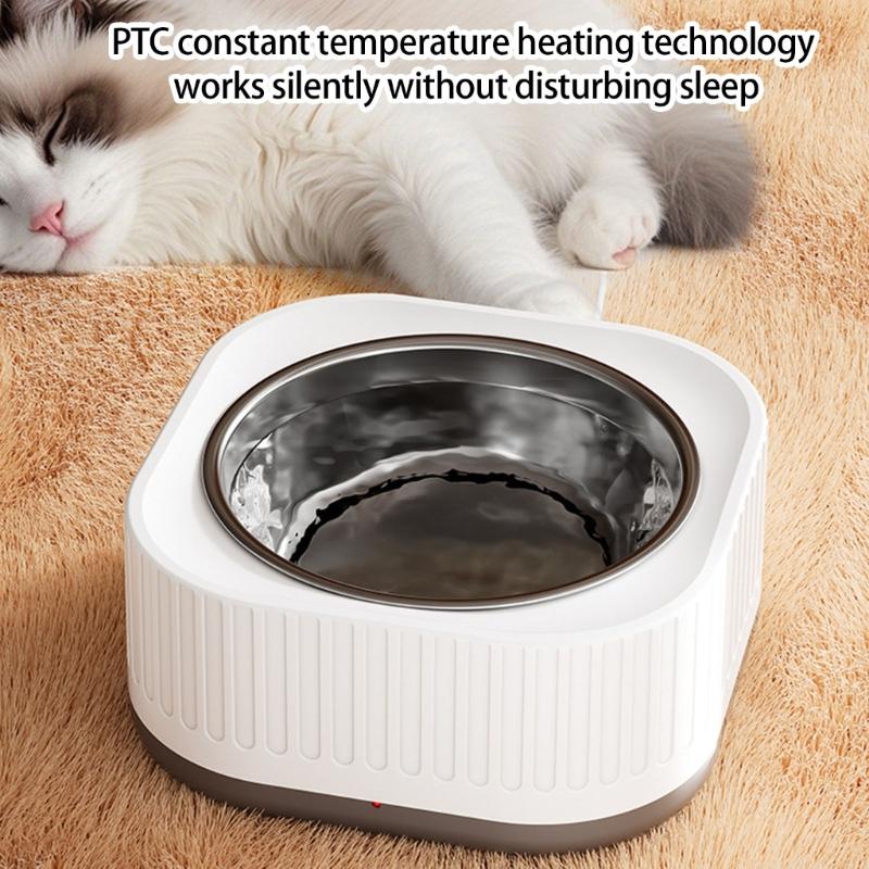 Beheizte Haustier-Wasserschale für Tiere im Freien Hält konstante 50°F (ca. 10°C) Ideal für Katzen, Hunde, Kaninchen und Vögel bei kaltem Wetter