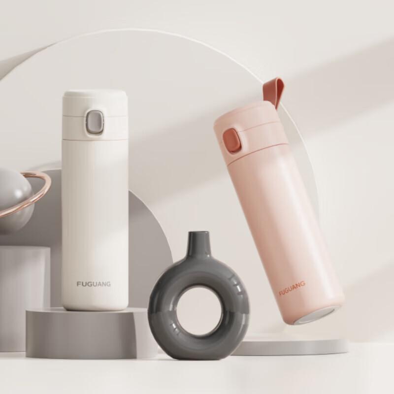 FUGUANG Qilan 304 Stainless Steel Pop-Up Lid Thermos Mug