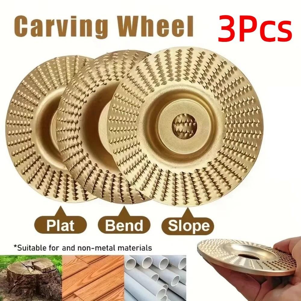 3Pcs Flat Curved Inclined Disc Angle Grinder Polishing Pad  Surface Finishing