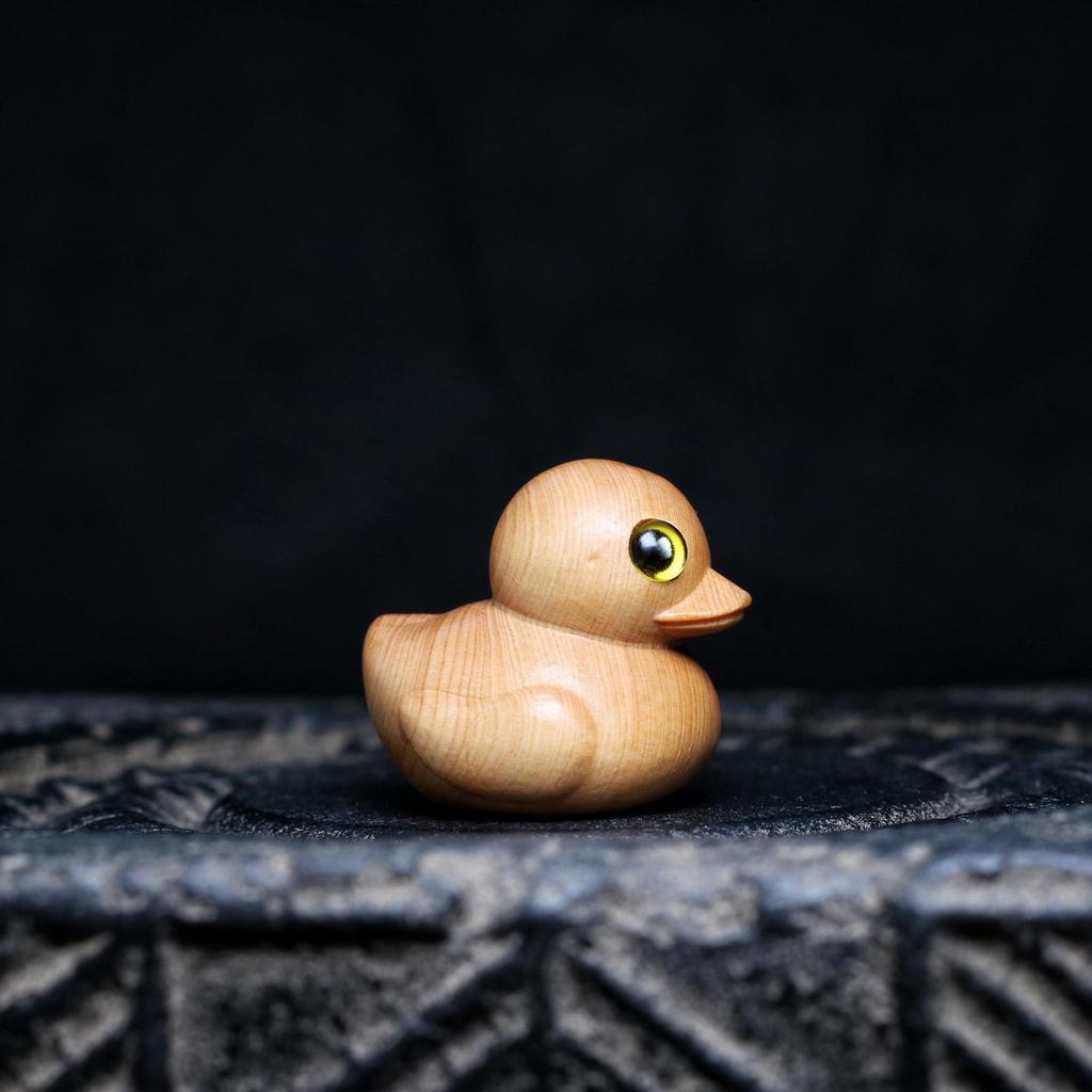 Miniatur Niedliche Kleine Entenfigur Holztiere Figur Cartoon Mittlere Gelbe Ente Für Heimdeko Geschenke Kinderveranstaltungs-Souvenirs