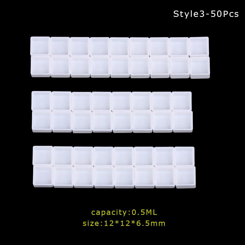 20/50PCS 0.5/3.2ML Artists Empty Watercolor Paint Pans Painters Pigment Convenient Paint Case Art Palette Home Handmade Supplies