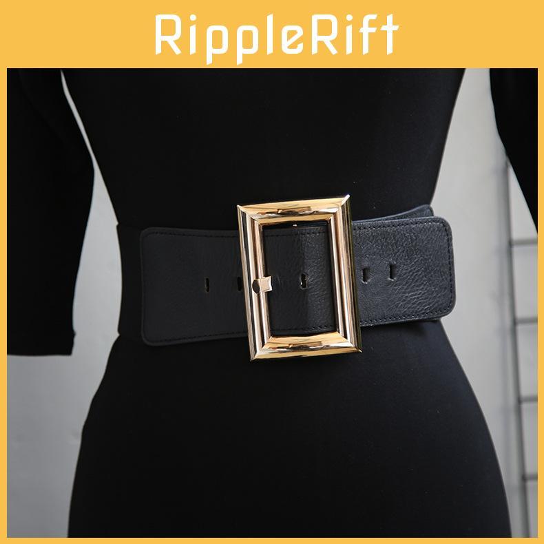 Ou Meifeng Square Buckle Waist Belt Womens Cummerbund Accessories Clothing