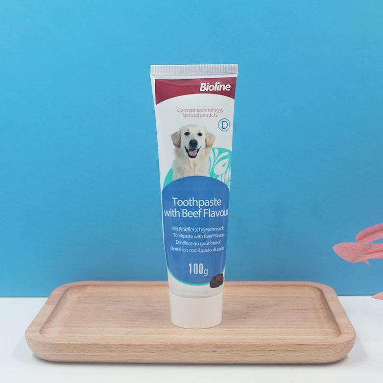 Bioline Pet Toothpaste - Mint, Beef, & Sweet Orange Flavors for Fresh Dog Breath