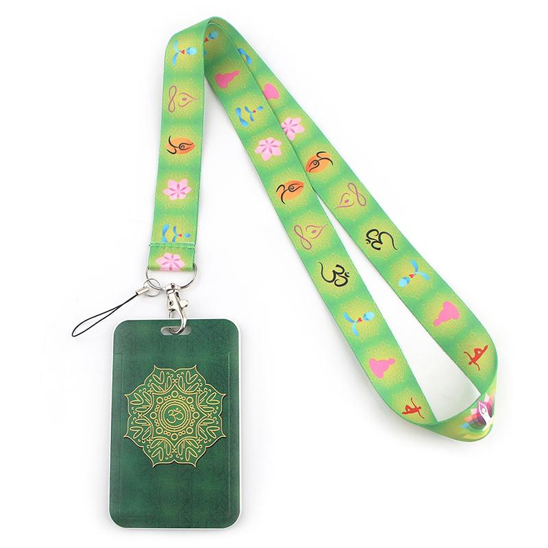Yoga Sakura Credential Holder Little daisy Lanyard for Key Cute Neck Strap Card ID Badge Holder Key Chain Accessories Wholesale
