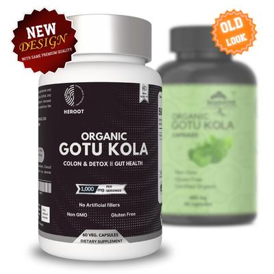 Capsulele organice de Gotu Kola 1000 mg îmbunătățesc memoria, controlul tensiunii arteriale