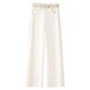 2025 Women's Yellow High Waist Straight Leg Jeans - Slimming, Cropped, Loose Fit for Spring/Autumn