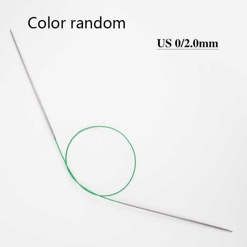 65 см круглые ткацкие спицы из нержавеющей стали, круглая игла, крючок ...