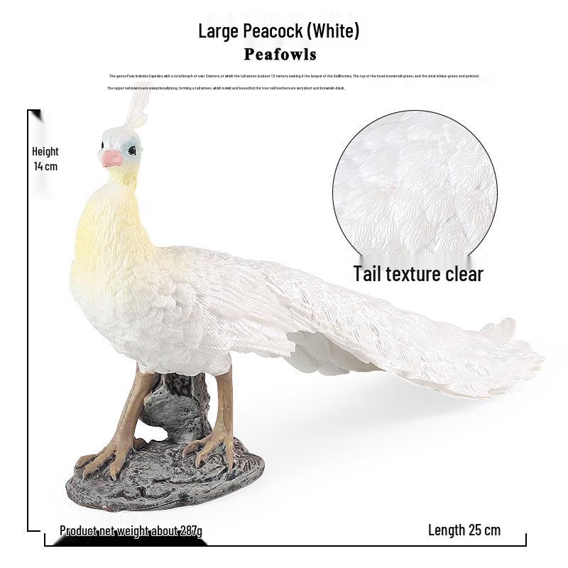 Children s Peacock Simulation Toys: Blue & Green Models for Cognitive Learning