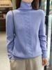 Osmanthus Stitch Women's Loose Fit 100% Wool Jacquard Pullover Sweater